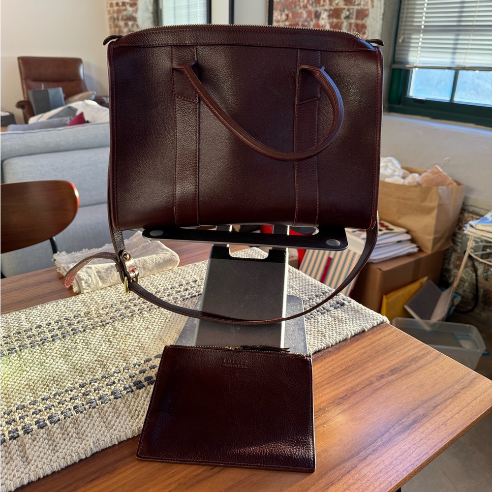 Lotuff Satchel No. 9 and Pouch in Cordovan